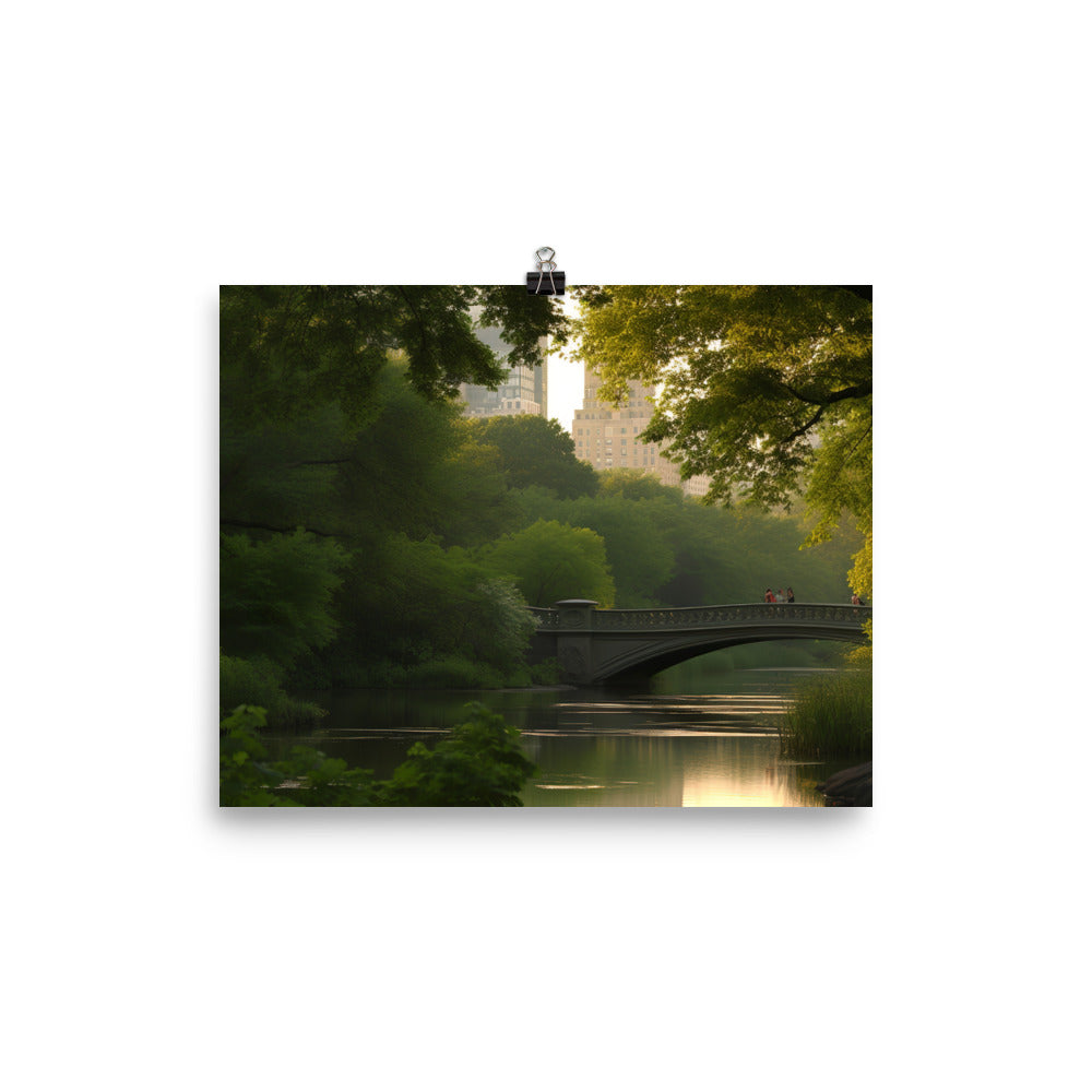 Central Park - A serene oasis in the heart of the city photo paper poster - Posterfy.AI