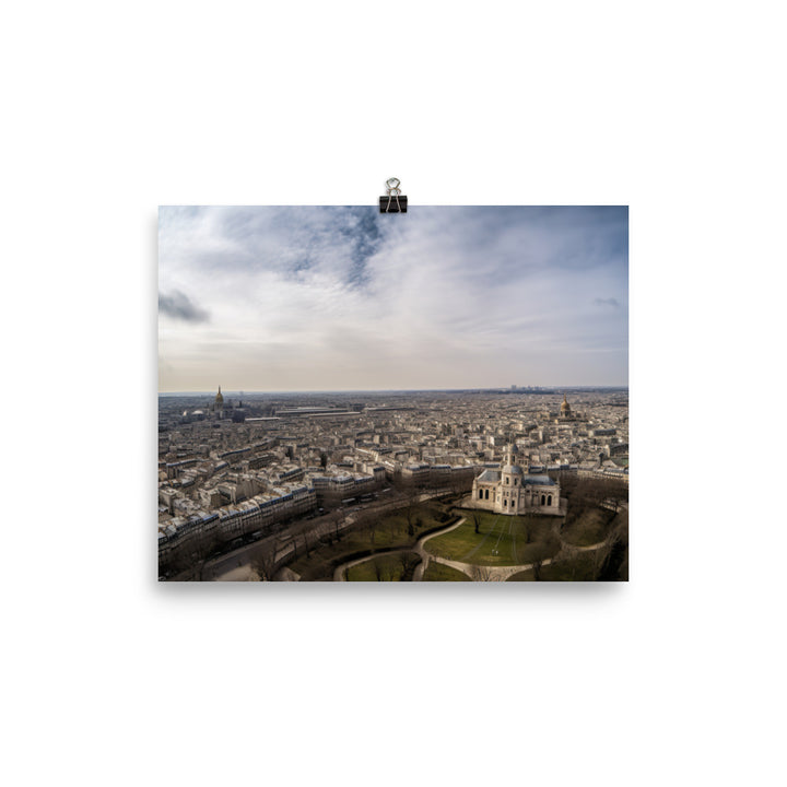 Sacr Cur Basilica - A Stunning View of Paris photo paper poster - Posterfy.AI