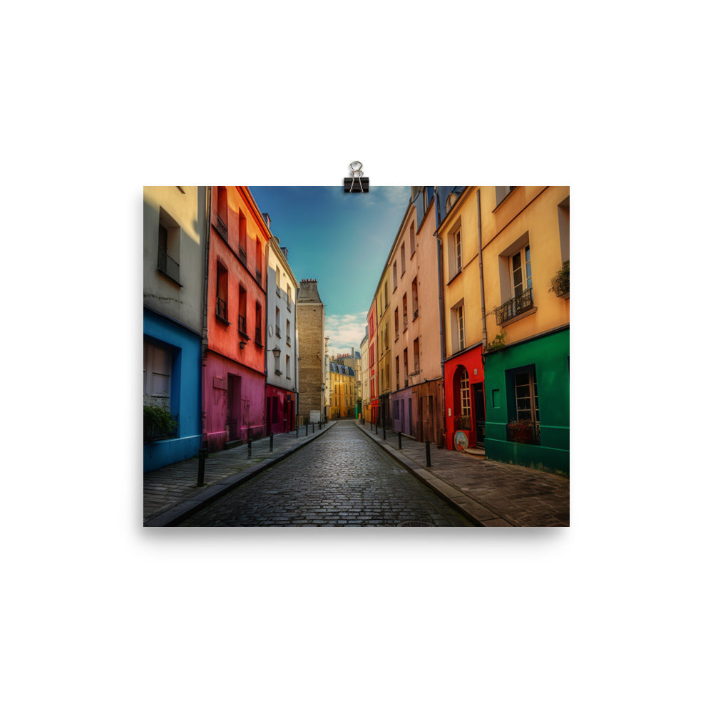 Rue Crmieux - The Most Colorful Street in Paris photo paper poster - Posterfy.AI