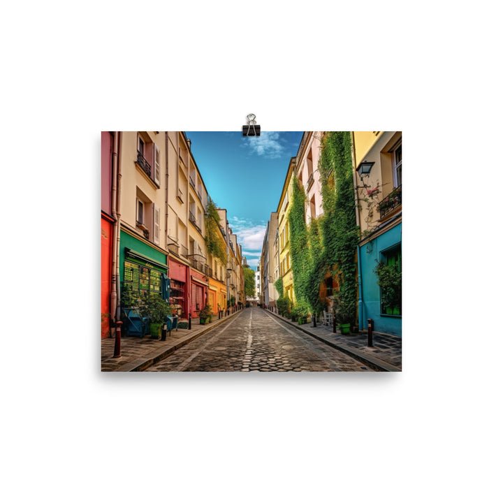 Rue Crmieux - The Most Colorful Street in Paris photo paper poster - Posterfy.AI