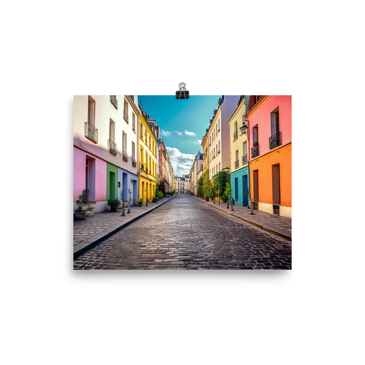 Rue Crmieux - The Most Colorful Street in Paris photo paper poster - Posterfy.AI