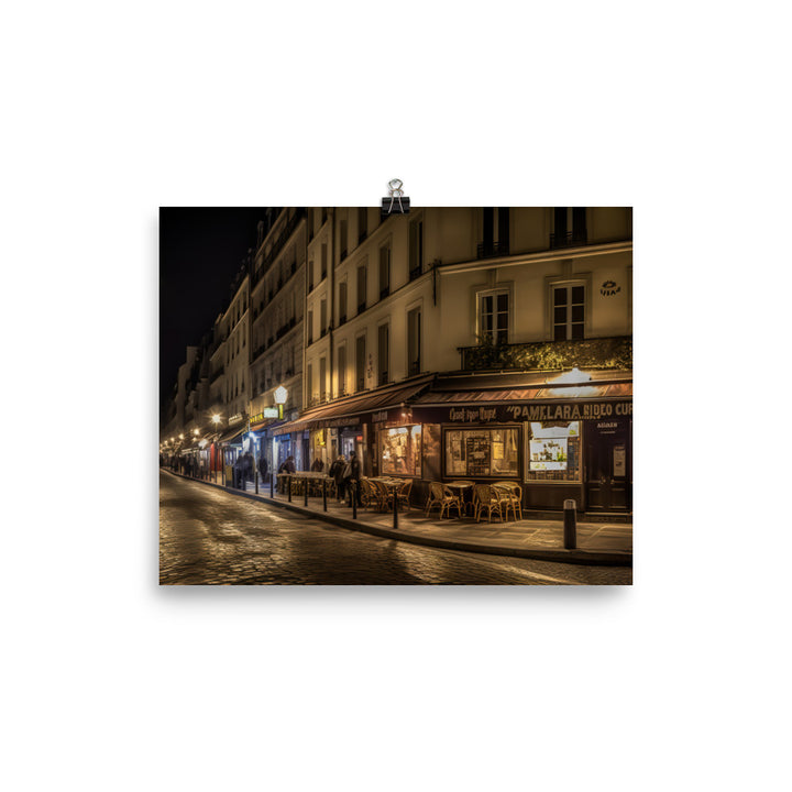 Paris by Night photo paper poster - Posterfy.AI