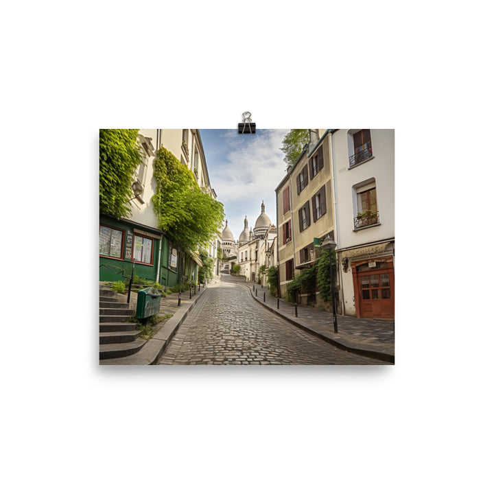Charming Streets of Montmartre photo paper poster - Posterfy.AI