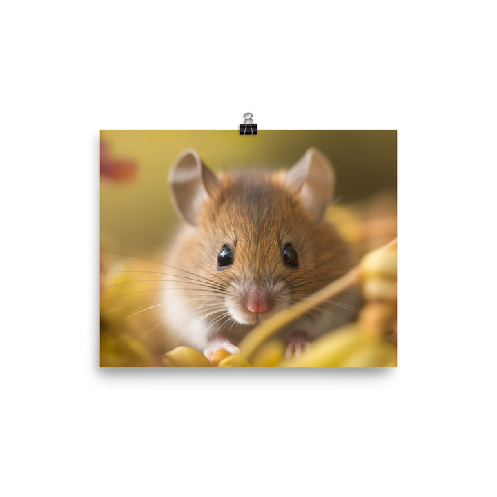 Adorable Field Mouse Close Up photo paper poster - Posterfy.AI