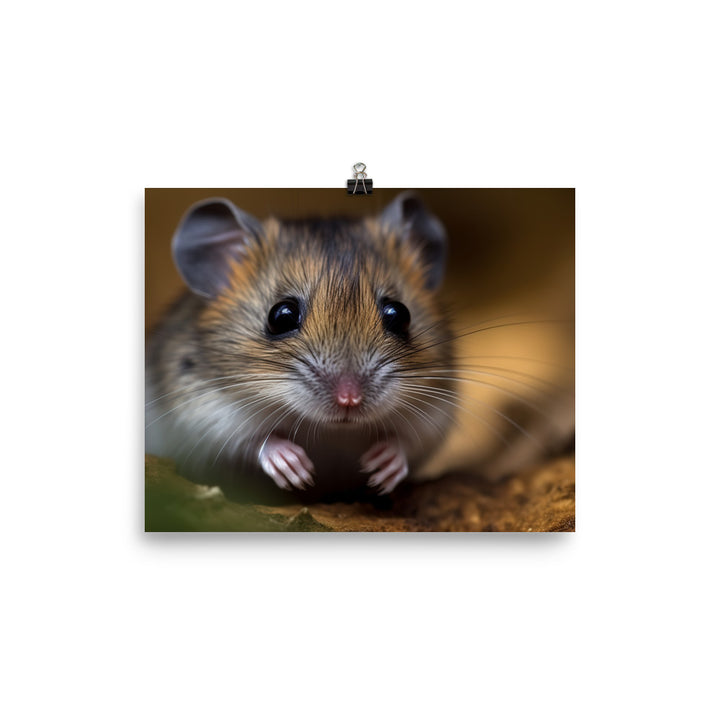 Adorable Woodland Jumping Mouse photo paper poster - Posterfy.AI