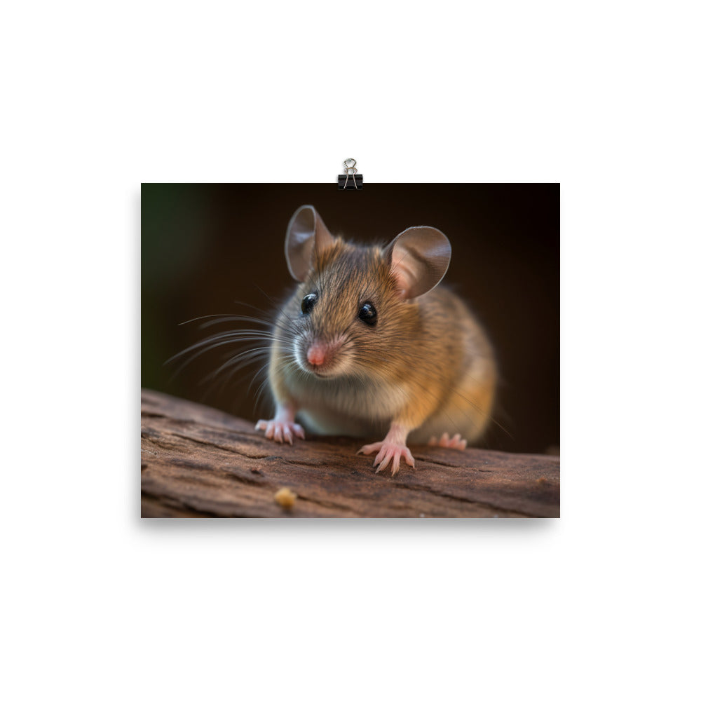 Adorable Deer Mouse Close-Up photo paper poster - Posterfy.AI