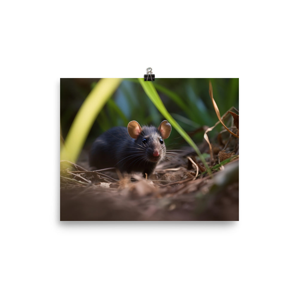 Adorable Black Rat photo paper poster - Posterfy.AI