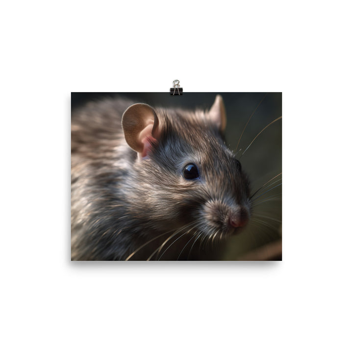 Up Close with a Brown Rat photo paper poster - Posterfy.AI