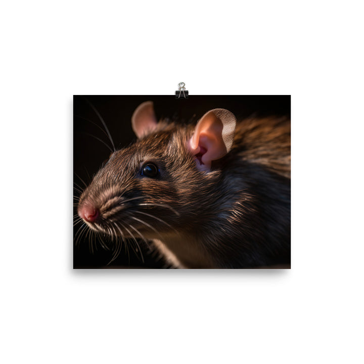 Brown Rat Portrait photo paper poster - Posterfy.AI