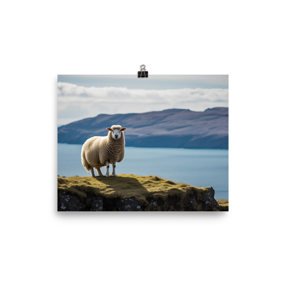 Elegant Icelandic Sheep photo paper poster - Posterfy.AI