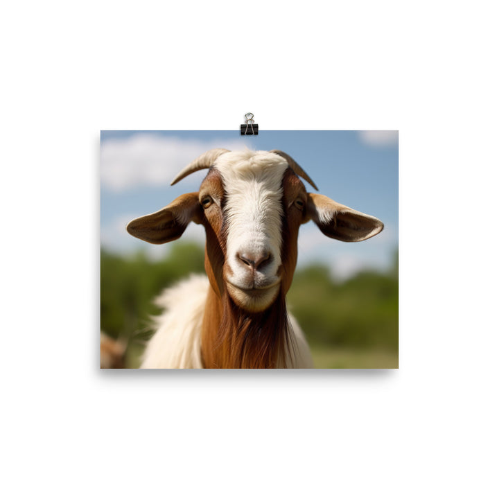 Curious Boer Goat Staring photo paper poster - Posterfy.AI