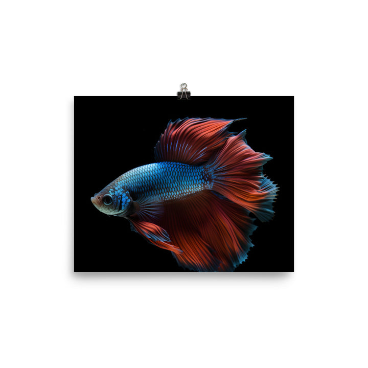 Magnificent Betta Fish Photo paper poster - Posterfy.AI