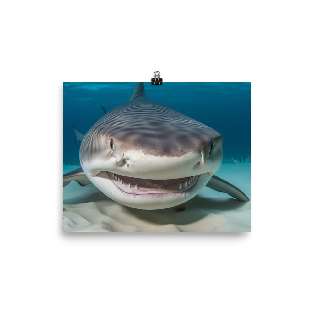 Great White Shark Feeding Frenzy Photo paper poster - Posterfy.AI