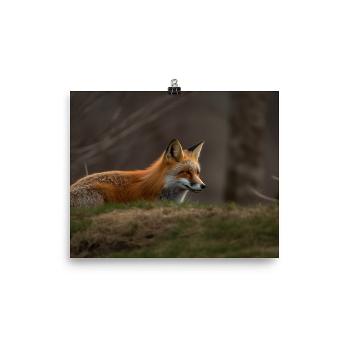Graceful Red Fox in the Wild Photo paper poster - Posterfy.AI