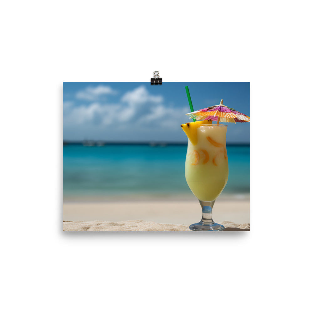 Tropical Paradise Cocktail photo paper poster - Posterfy.AI