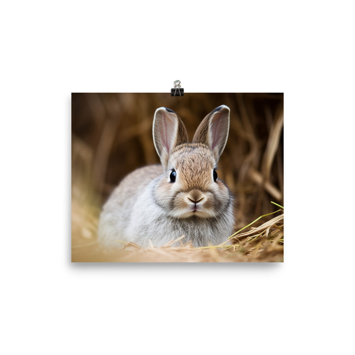 Tiny Cuteness - Netherland Dwarf Bunny photo paper poster - Posterfy.AI