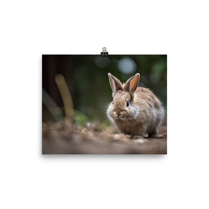 Lionhead Bunny - Curious and Playful photo paper poster - Posterfy.AI