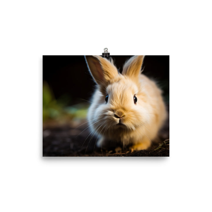 Lionhead Bunny - Curious and Playful photo paper poster - Posterfy.AI