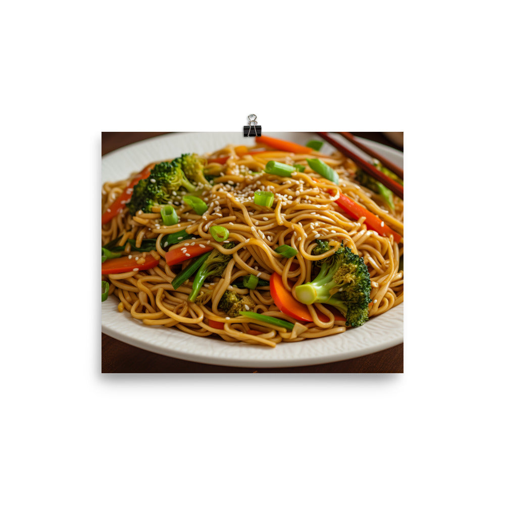 Vegetarian Lo Mein 撈麵 photo paper poster - Posterfy.AI