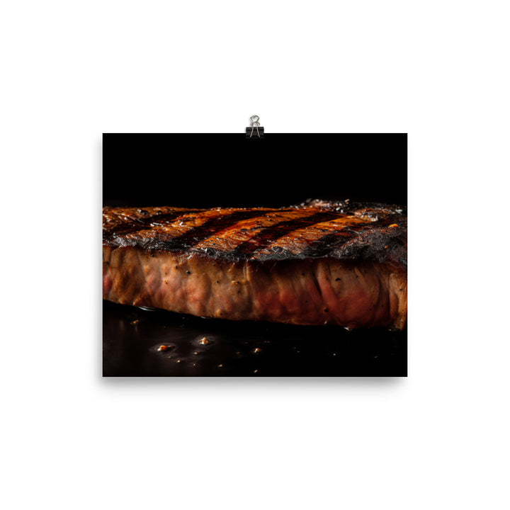 Perfectly Grilled New York Strip photo paper poster - Posterfy.AI