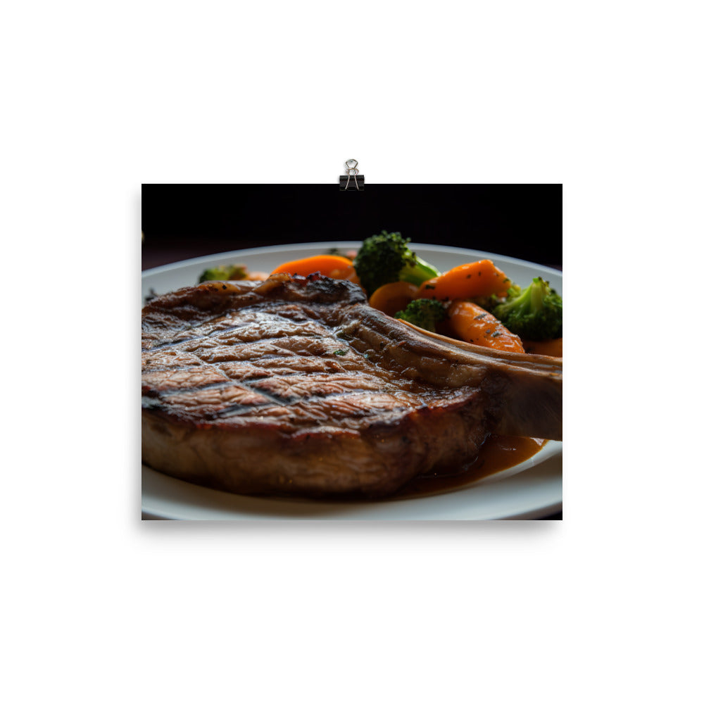 Grilled Ribeye photo paper poster - Posterfy.AI