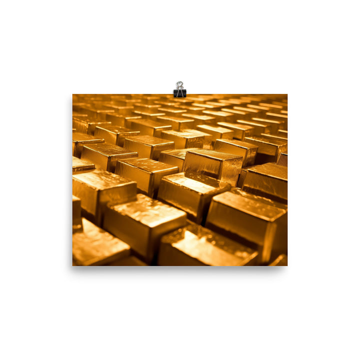 Shimmering Gold Bricks photo paper poster - Posterfy.AI