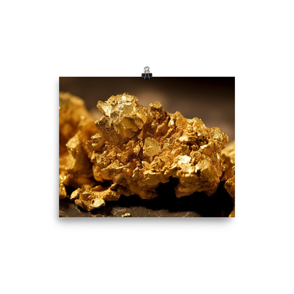 Rough Gold Nuggets photo paper poster - Posterfy.AI