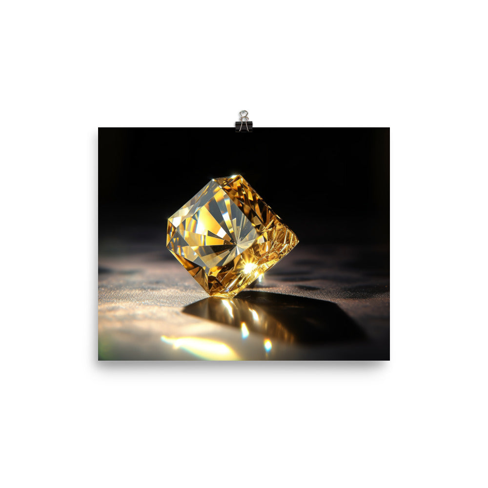 Radiant Yellow Diamond photo paper poster - Posterfy.AI