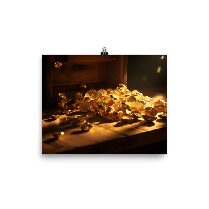 Golden Glow photo paper poster - Posterfy.AI